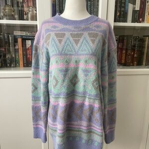 Pastel Patterned Women's Sweater